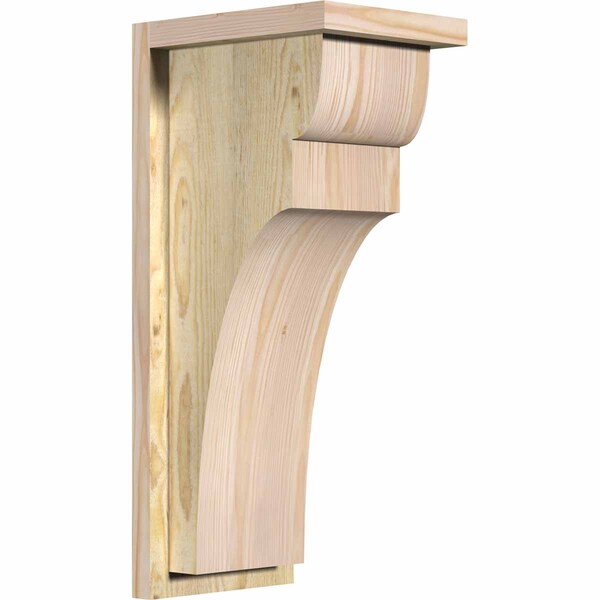 Ekena Millwork Yorktown Rough Sawn Corbel w/Backplate, Douglas Fir, 8"W x 10"D x 22"H COR08X10X22YOR01RDF - main